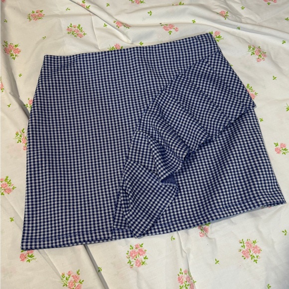 Gingham Top Shop Mini Skirt - Picture 2 of 9